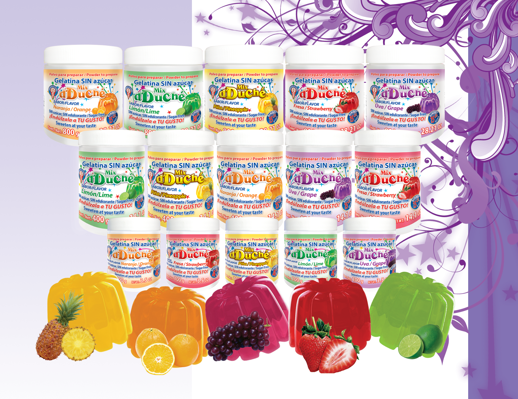 Gelatina sin azúcar Mix d’Duché