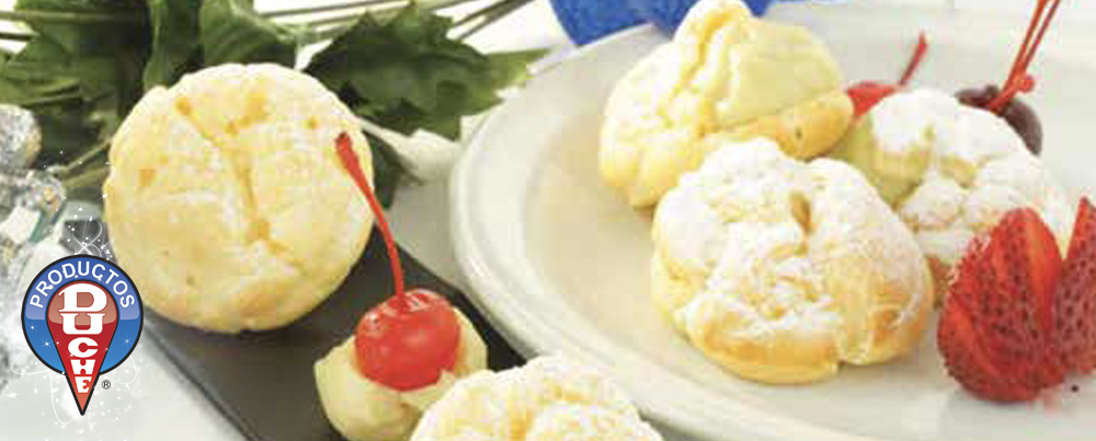 Dulces profiteroles navideños