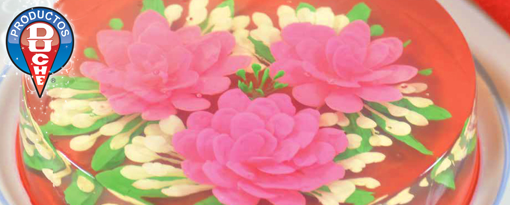 Gelatina con Rosas encapsuladas