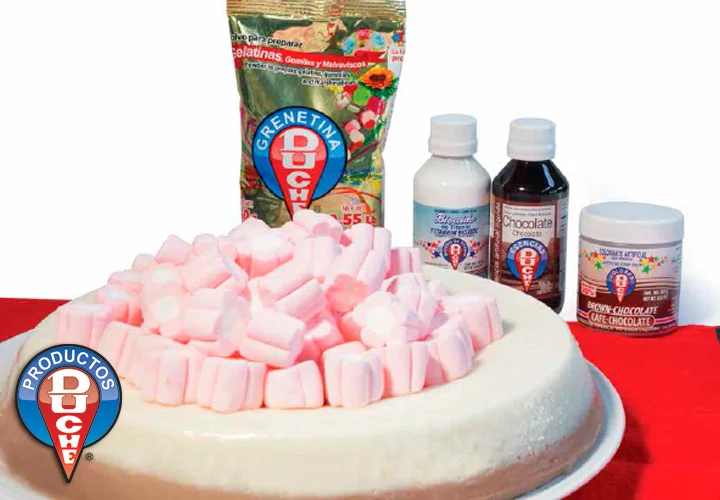 Gelatina de chocolate y malvaviscos