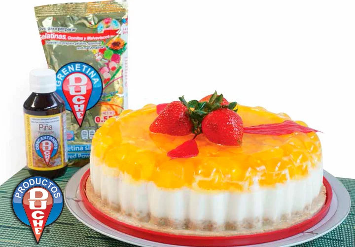 Gelatina de leche condensada y piña